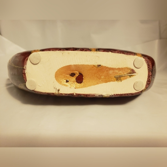 Mid Century Modern Pottery Vase Drip Glaze Unsigned - Picture 7 of 7